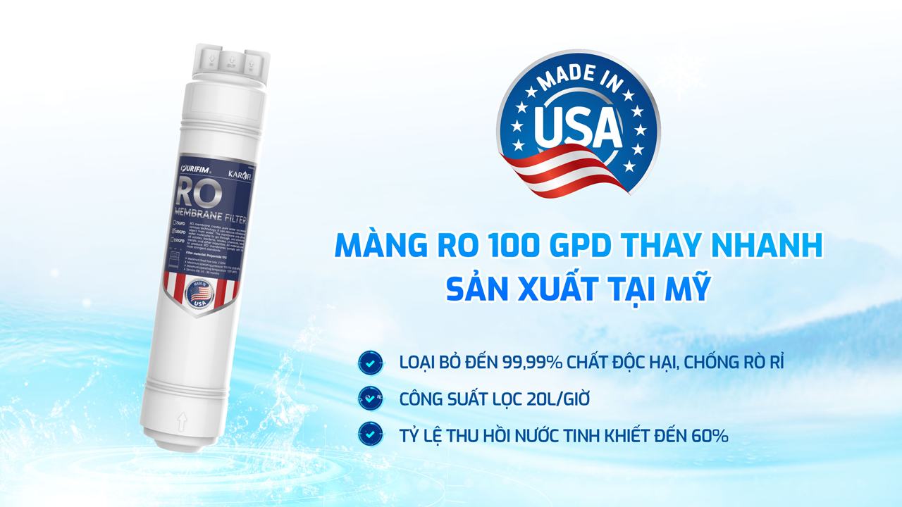 Máy lọc nước nóng nguội Karofi KAD-D66S PRO